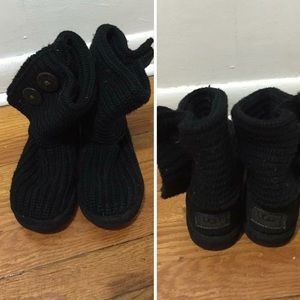 Girls Black Cardy Ugg Boots